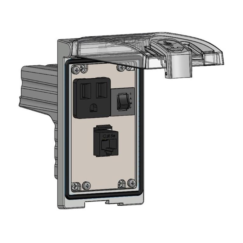 Низкопрофильный интерфейсный разъем для панели LP1-DP1-RJ45