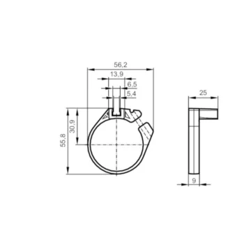 CLAMP FOR CLEAN LINE CYL 40/45-E12015