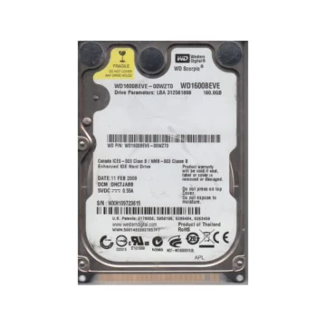Жёсткий диск WD1600BEVE-00WZT0